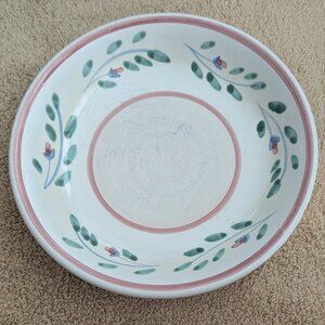 Caleca (Italy) 8 5/8" salad/pasta bowl "Pink Garland"